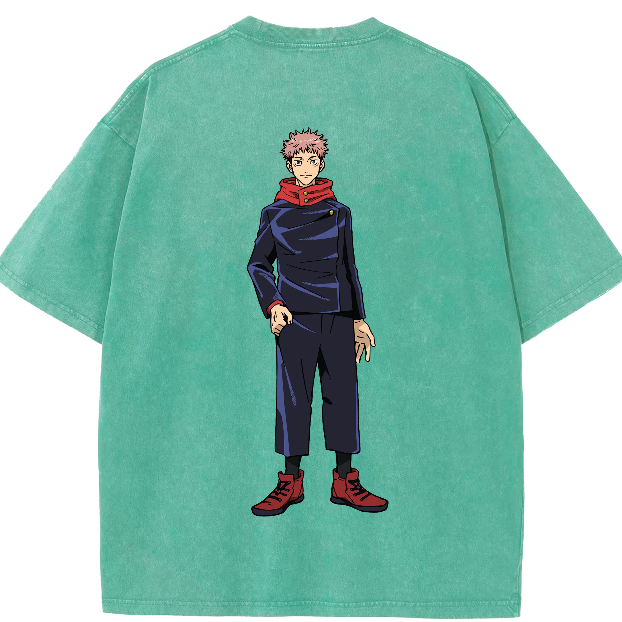 （画像用） 呪術廻戦 Jujutsu Kaisen 綿100% ヴィンテージ風 半袖Tシャツ（背面プリント）